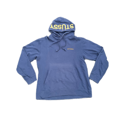 STUSSY LETTERS HOODIE BLUE [L]